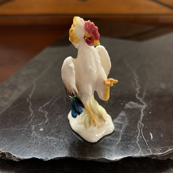 Vintage Miniature Ceramic Rooster Figurine - Picture 9 of 10